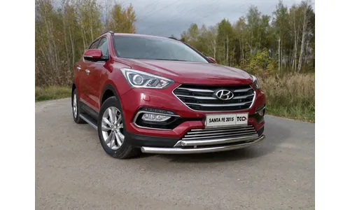 Защита передняя нижняя (двойная) 60,3/50,8 мм HYUNSF4WD15-01 — фото 1