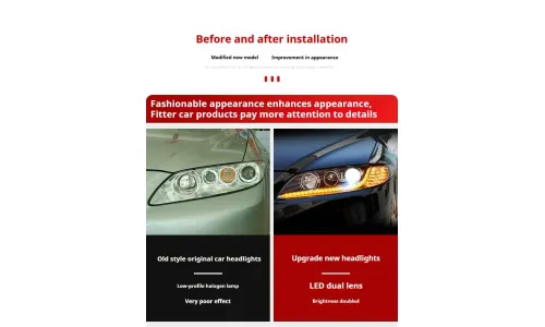 Фары Full LED проектор ДХО для Mazda 6 (2003-2015), комплект, комплект, FT Carlight Carlight — фото 7