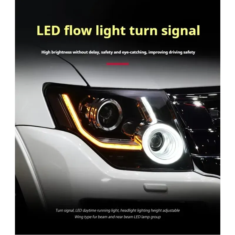 Фары передние LED с ходовыми огнями для Mitsubishi Pajero V93/V97/V87 (2006-2021), комплект, комплект, FT Carlight Carlight — фото 2