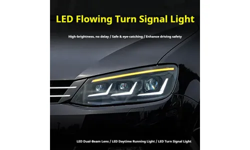 Фары передние LED с ходовыми огнями для VW Sharan (2012-2019), комплект, комплект, FT Carlight Carlight — фото 3