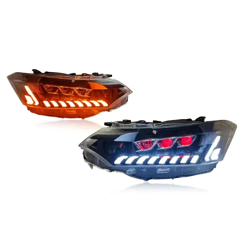Фары передние LED с ходовыми огнями для Toyota Vios (2014-2016), комплект, комплект, FT Carlight Carlight — фото 6