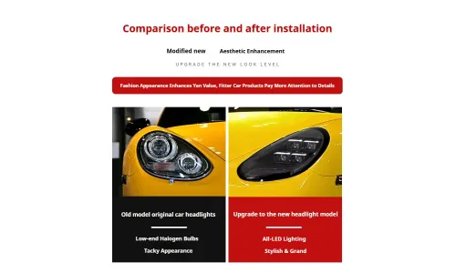 Фары передние LED с ходовыми огнями для Porsche Cayman 987 (2009-2012), комплект, комплект, FT Carlight Carlight — фото 7