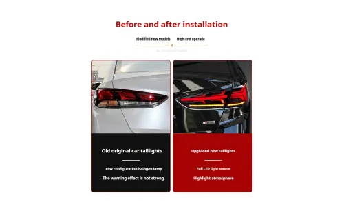 Задние LED-фонари динамический поворотник для Hyundai Sonata 9 (2018-2020), комплект, комплект, FT Carlight Carlight — фото 1
