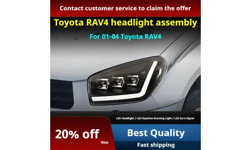 Фары передние LED с ходовыми огнями для Toyota RAV4 (2001-2004), комплект, комплект, FT Carlight Carlight — фото 2