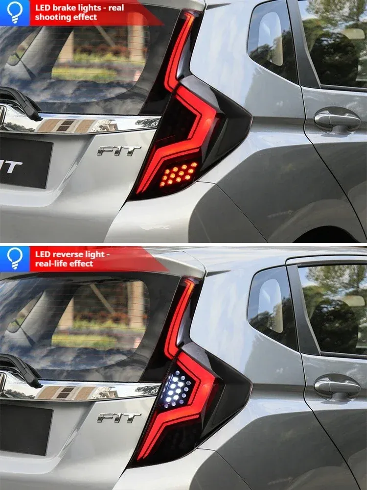Задние LED-фонари динамический поворотник для Honda Fit GK5 (2014-2020), комплект, комплект, FT Carlight Carlight — фото 4
