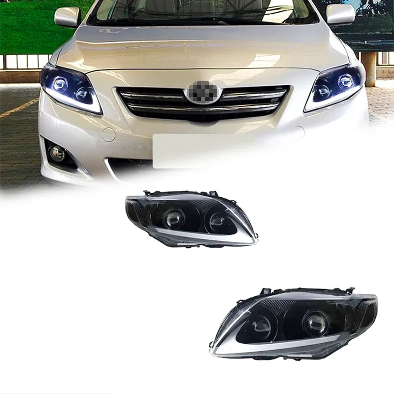 Фары передние LED с ходовыми огнями для Toyota Corolla (2007-2010), комплект, комплект, FT Carlight Carlight — фото 7