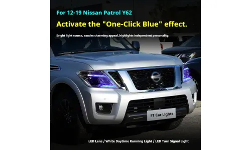 Фары передние LED с ходовыми огнями для Nissan Patrol Y62 (2012-2019), комплект, комплект, FT Carlight Carlight — фото 5