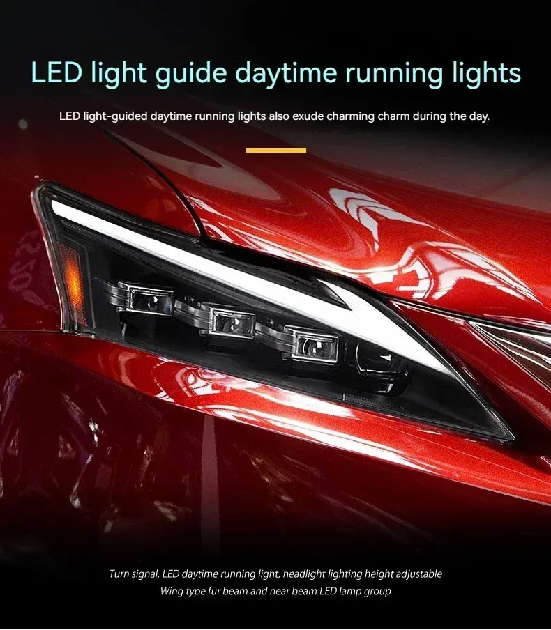 Фары Full LED проектор ДХО для Lexus CT200 (2013-2017), комплект, комплект, FT Carlight Carlight — фото 3