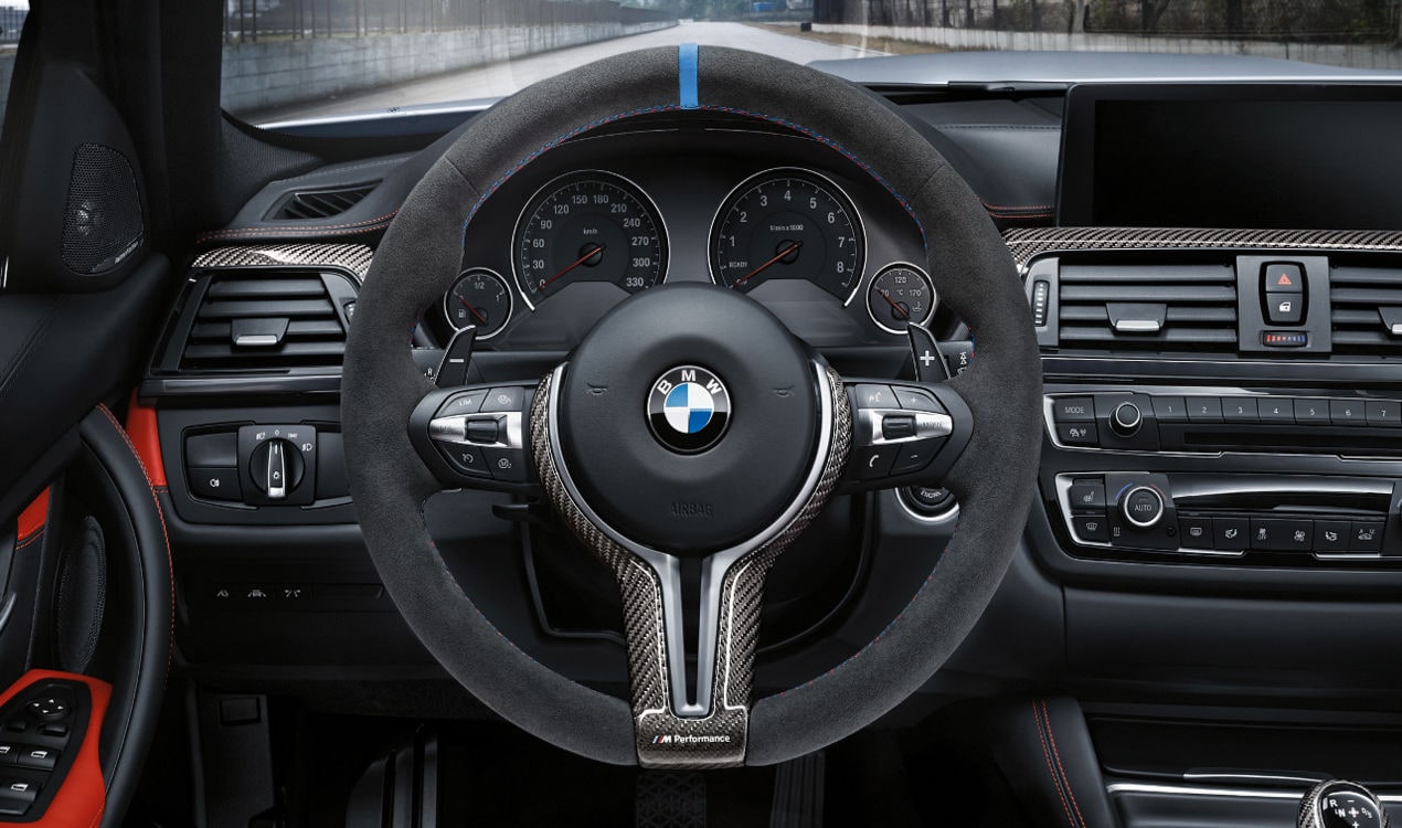 Накладка рулевого колеса карбоновая M Performance для BMW X5 M F85 и X6 M F86, оригинал — фото 1