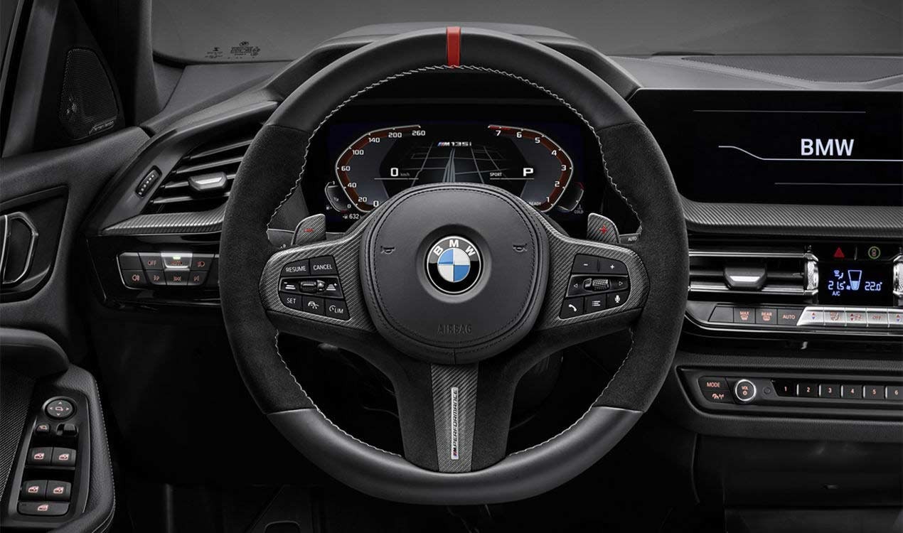 Накладка рулевого колеса M Performance, кожа/карбон, для BMW 3-серии G20/G21, M3 G80, 4-серии G22/G23/G26 и M4 G82/G83 с SA 248 и SA 5AU, оригинал — фото 1