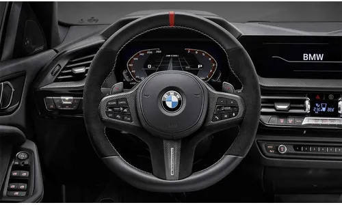 Накладка рулевого колеса M Performance, кожа/карбон, для BMW 3-серии G20/G21, M3 G80, 4-серии G22/G23/G26 и M4 G82/G83 с SA 248 и SA 5AU, оригинал — фото 1