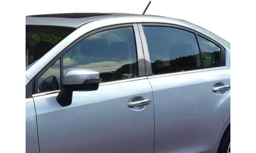 Накладки стоек дверей из нержавеющей стали 4 шт отделка двери QAA для Subaru Impreza 2012-2017 — фото 1