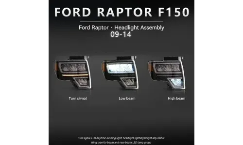 Фары передние LED с ходовыми огнями для Ford Raptor F-150 (2009-2014), комплект, комплект, FT Carlight Carlight — фото 3