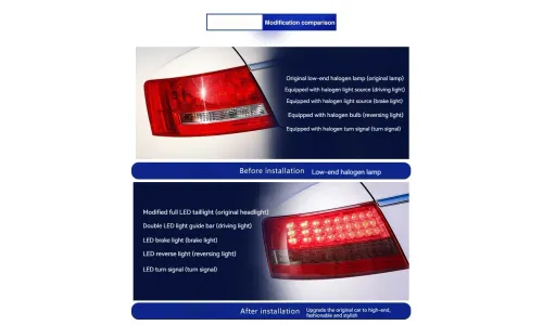Задние LED-фонари Full LED динамический поворотник для Audi A6L (2005-2008), комплект, комплект, FT Carlight Carlight — фото 7