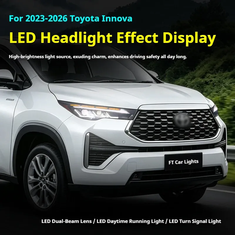 Фары передние LED с ходовыми огнями для Toyota Innova (2023-2026), комплект, комплект, FT Carlight Carlight — фото 5