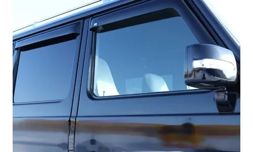 Дефлекторы боковых окон Mercedes G Class, 1990-2018, 4ч., темный / Мерседес Бенц G класс — фото 2