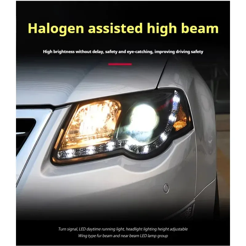 Фары передние LED с ходовыми огнями для VW Passat Magotan B6 (2007-2011), комплект, комплект, FT Carlight Carlight — фото 4