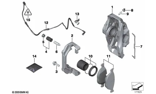 Колодки тормозные для BMW 5-й серии F10/F11 и 6-й серии F12/F13/F06, оригинал — фото 1