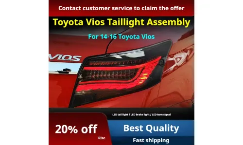 Задние LED-фонари динамический поворотник для Toyota Vios (2014-2016), комплект, комплект, FT Carlight Carlight — фото 2