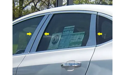 Накладки стоек дверей из нержавеющей стали 6 шт отделка окон QAA для Buick Verano 2012-2017 — фото 1
