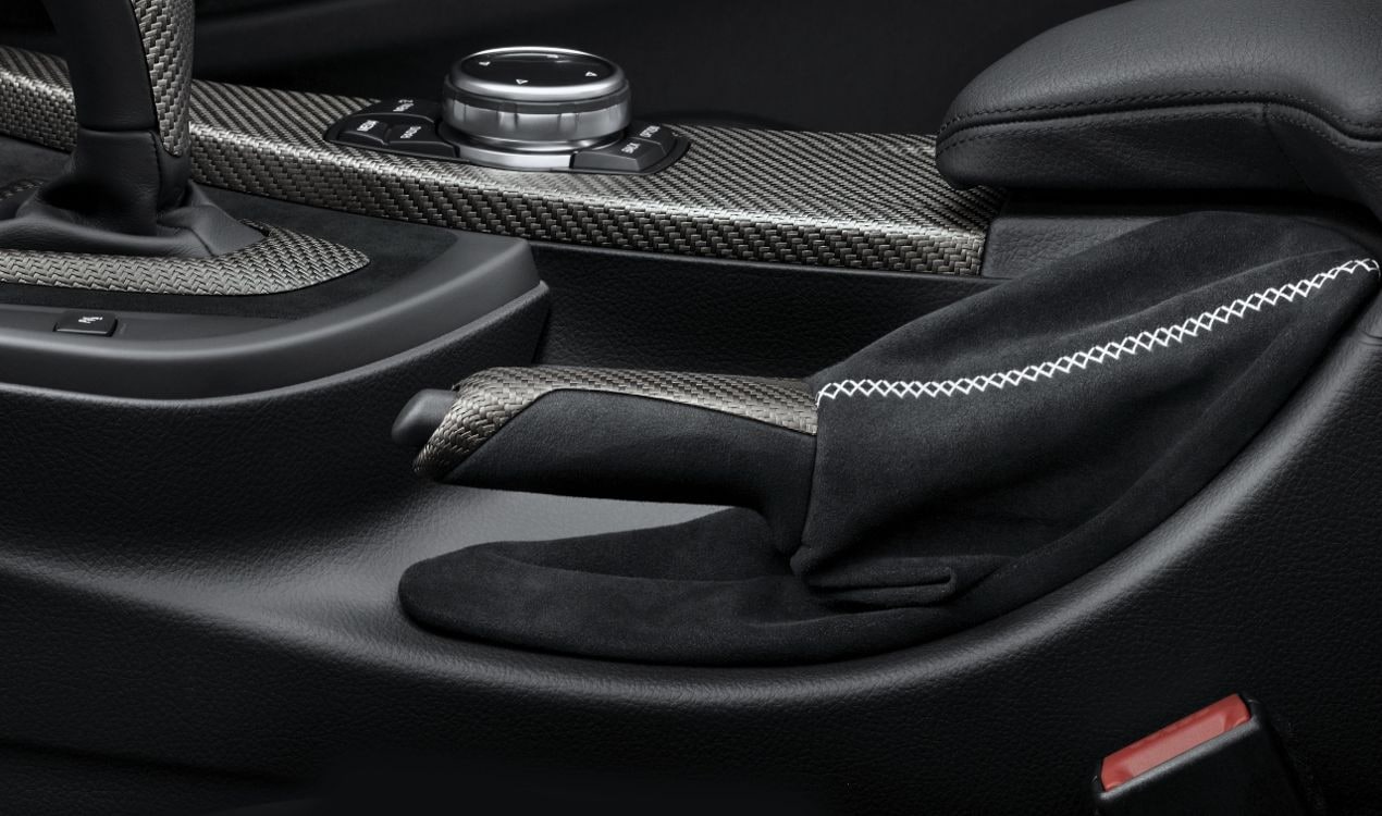 Рукоятка ручного тормоза M Performance, карбон/Alcantara, с чехлом для BMW 1-серии F20/F21, оригинал — фото 1