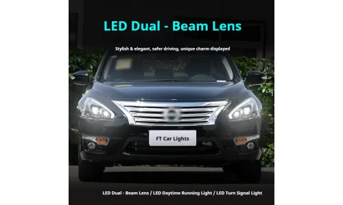 Фары передние LED с ходовыми огнями для Nissan Teana/Altima (2013-2015), комплект, комплект, FT Carlight Carlight — фото 4