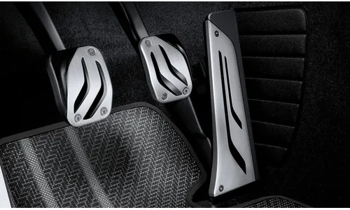 Комплект накладок на педали BMW M Performance из нержавеющей стали, правый руль, оригинал — фото 1