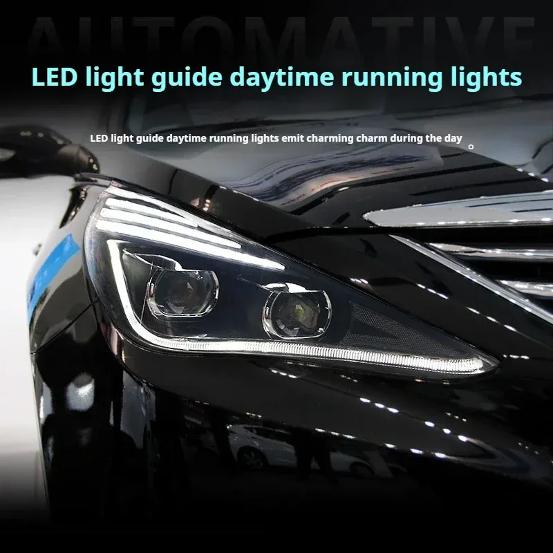 Фары передние LED с ходовыми огнями для Hyundai Sonata (2011-2015), комплект, комплект, FT Carlight Carlight — фото 4