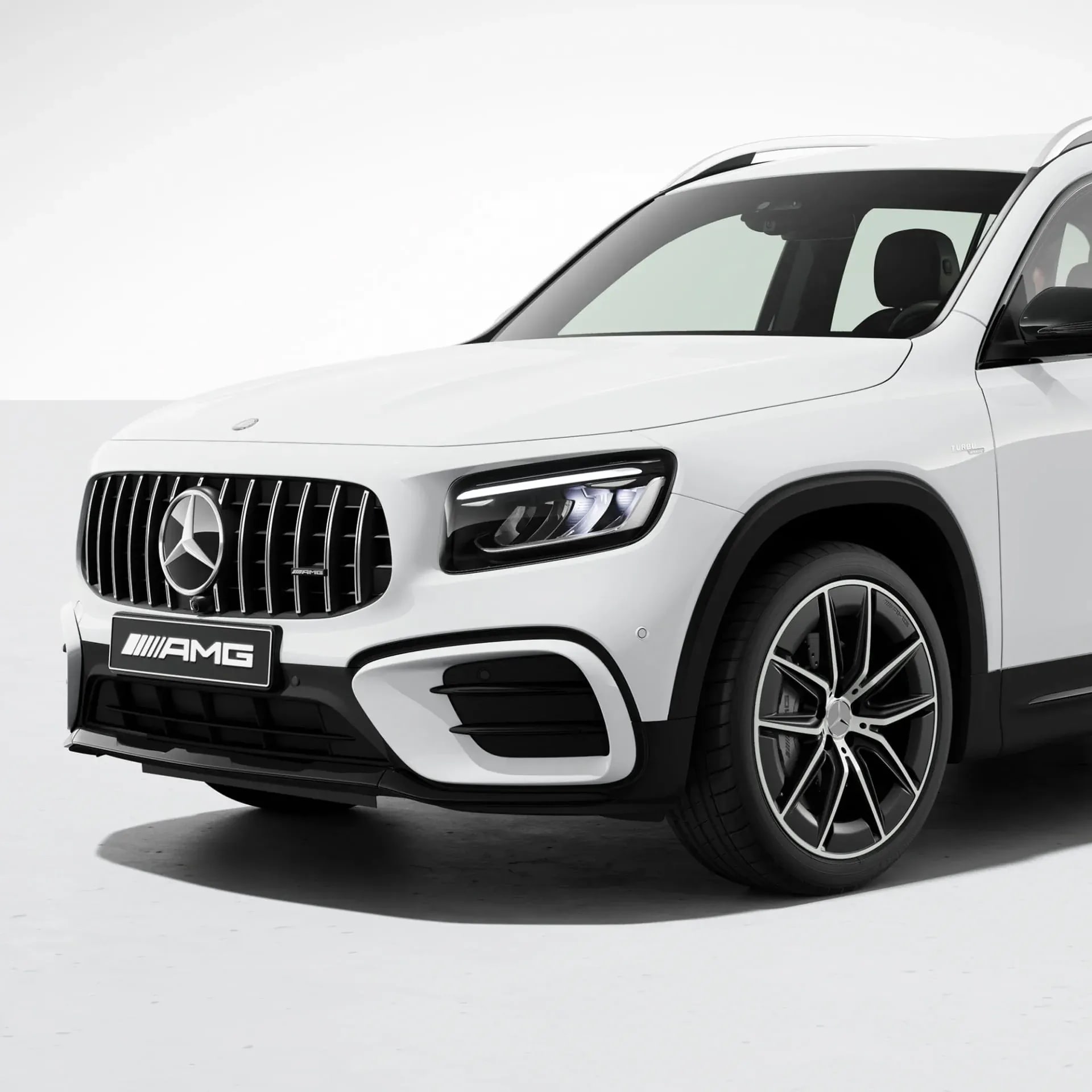 Комплект решетки Panamericana GLB 35 AMG Mercedes-Benz GLB X247 рестайлинг, без Night Package, хром, без Distronic Plus 233 — фото 3