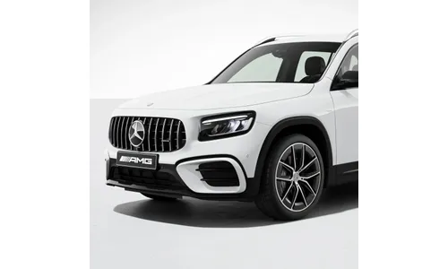 Комплект решетки Panamericana GLB 35 AMG Mercedes-Benz GLB X247 рестайлинг, без Night Package, хром, без Distronic Plus 233 — фото 3