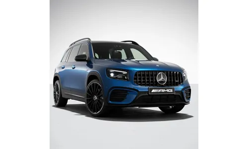 Комплект решетки Panamericana GLB 35 AMG Mercedes-Benz GLB X247 рестайлинг, Night Package, темный хром, без Distronic Plus 233 — фото 2