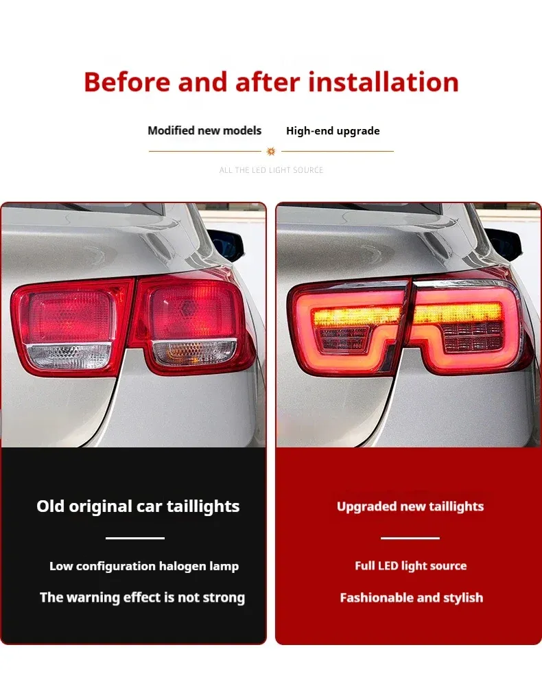 Задние LED-фонари динамический поворотник для Chevrolet Malibu (2012-2015), комплект, комплект, FT Carlight Carlight — фото 7