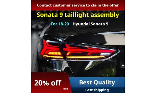 Задние LED-фонари динамический поворотник для Hyundai Sonata 9 (2018-2020), комплект, комплект, FT Carlight Carlight — фото 6