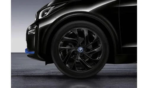 Диск колесный турбинный дизайн 428, Jet Black, однотонный черный, 5,0J×19, ET28 для BMW i3 i01, оригинал — фото 1