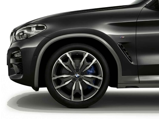 Диск колесный M сдвоенные спицы 787, Orbit Grey, 9,5J×20, ET43 для задней оси BMW X3 G01 и X4 G02, оригинал — фото 1