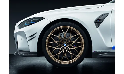 Диск колесный M Performance перекрёстные спицы 1000M, Goldbronze, матовый, 10,5J×21, ET20 для BMW M2 G87, M3 G80/G81 и M4 F82/G83/G82, оригинал — фото 1