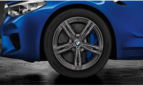 Колесо зимнее в сборе M, стиль 705 сдвоенные спицы, 9,5J×19 ET26 для BMW M5 F90 и M8 F91/F92/F93, Ferric Grey, оригинал — фото 1