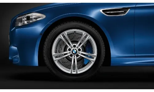 Диск колесный M сдвоенные спицы 408, серебристый, 9,0J×19, ET25 для BMW 6-й серии F12/F13/F06, оригинал — фото 1