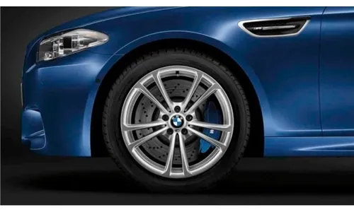Диск колесный M сдвоенные спицы 409, серебристый, 9,0J×20, ET25 для BMW 5-й серии F10 и 6-й серии F12/F13/F06, оригинал — фото 1