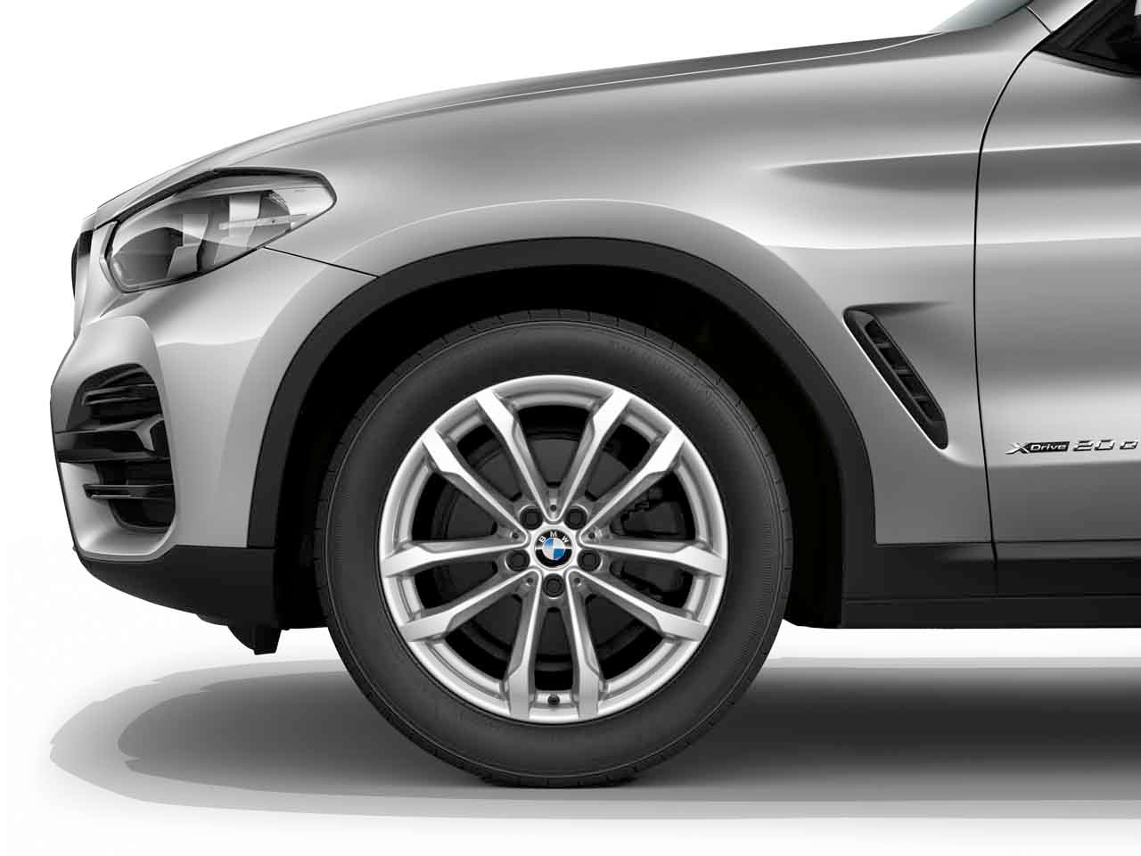 Колесо зимнее в сборе, V-образные спицы 691, 7,5J×19 ET32, с шиной 245/50 R19 для BMW X3 G01 и X4 G02, оригинал — фото 1