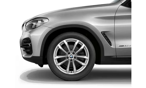 Колесо зимнее в сборе, V-образные спицы 691, 7,5J×19 ET32, с шиной 245/50 R19 для BMW X3 G01 и X4 G02, оригинал — фото 1