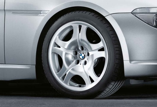 Диск колесный звездообразные спицы 92, серебристый, 9,0J×19, ET24 для передней оси BMW 7-й серии E65/E66, оригинал — фото 1