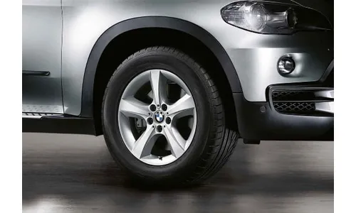 Диск колесный звездообразные спицы 210, серебристый, 8,5J×18, ET46 для BMW X5 E70, оригинал — фото 1