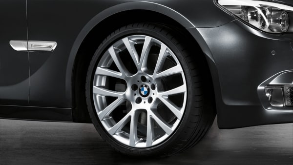 Диск колесный сдвоенные спицы 238, серебристый, 10,0J×21, ET41 для BMW 5-й серии F07 и 7-й серии F01/F04/F02, оригинал — фото 1