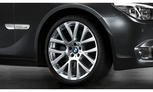 Диск колесный сдвоенные спицы 238, серебристый, 10,0J×21, ET41 для BMW 5-й серии F07 и 7-й серии F01/F04/F02, оригинал — фото 1