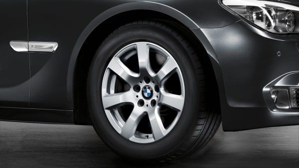 Диск колесный звездообразные спицы 233, серебристый, 8,0J×17, ET30 для BMW 7-й серии F01/F02, оригинал — фото 1