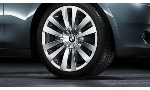 Диск колесный сдвоенные спицы 253, серебристый, 10,0J×20, ET41 для BMW 5-й серии F07 и 7-й серии F01/F04/F02, оригинал — фото 1
