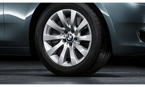 Диск колесный турбинный дизайн 271, серебристый, 8,0J×18, ET30 для BMW 5-й серии F07 и 7-й серии F01/F02, оригинал — фото 1