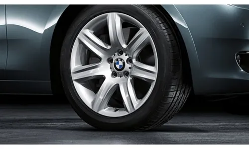 Диск колесный звездообразные спицы 272, серебристый, 9,5J×19, ET39 для BMW 5-й серии F07, оригинал — фото 1