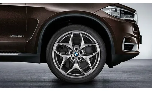Диск колесный сдвоенные спицы 215, Ferric Grey, 11,5J×21, ET38 для задней оси BMW X5 E70 и X6 E71/E72, оригинал — фото 1